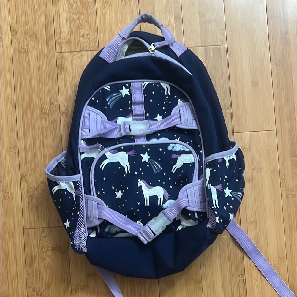 Kids Unicorn Backpack - Navy and Purple